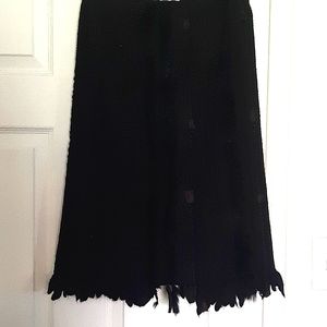 Gucci wool shirt with fur and satin ribbon